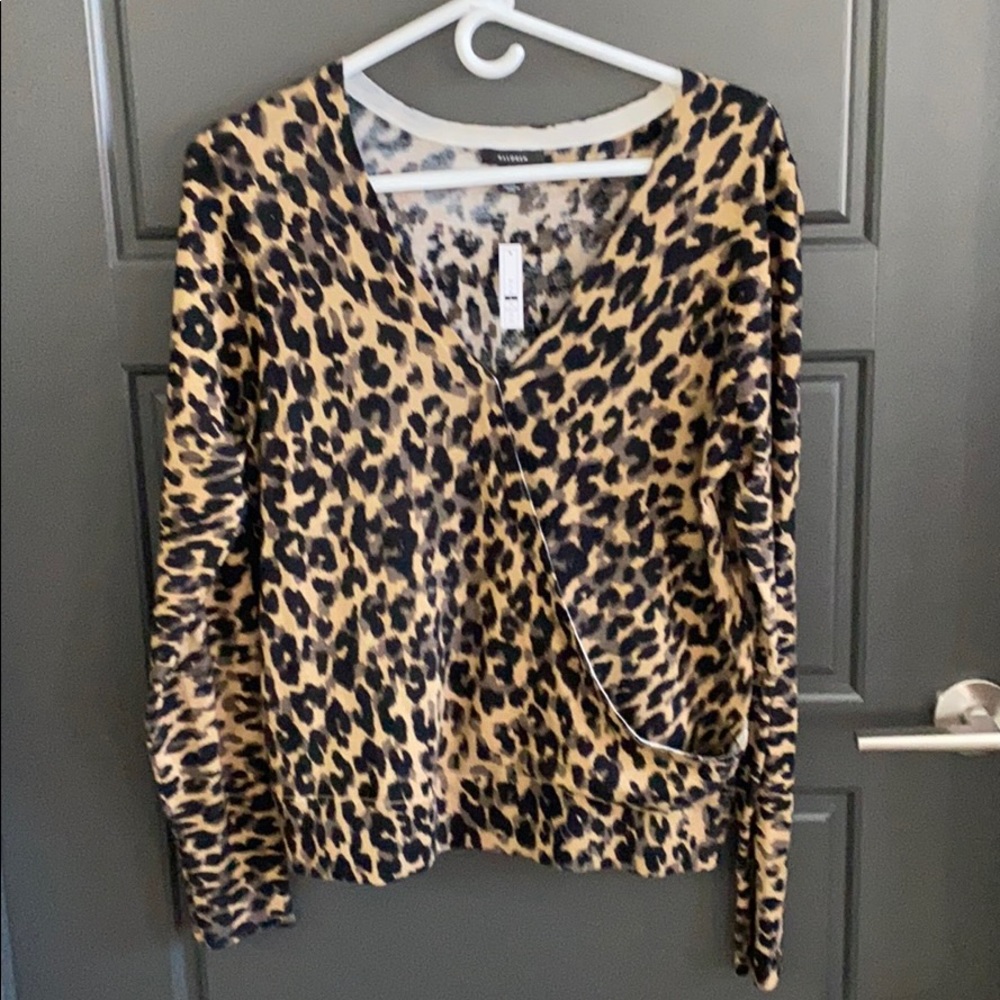Halogen Leopard Print Sweater